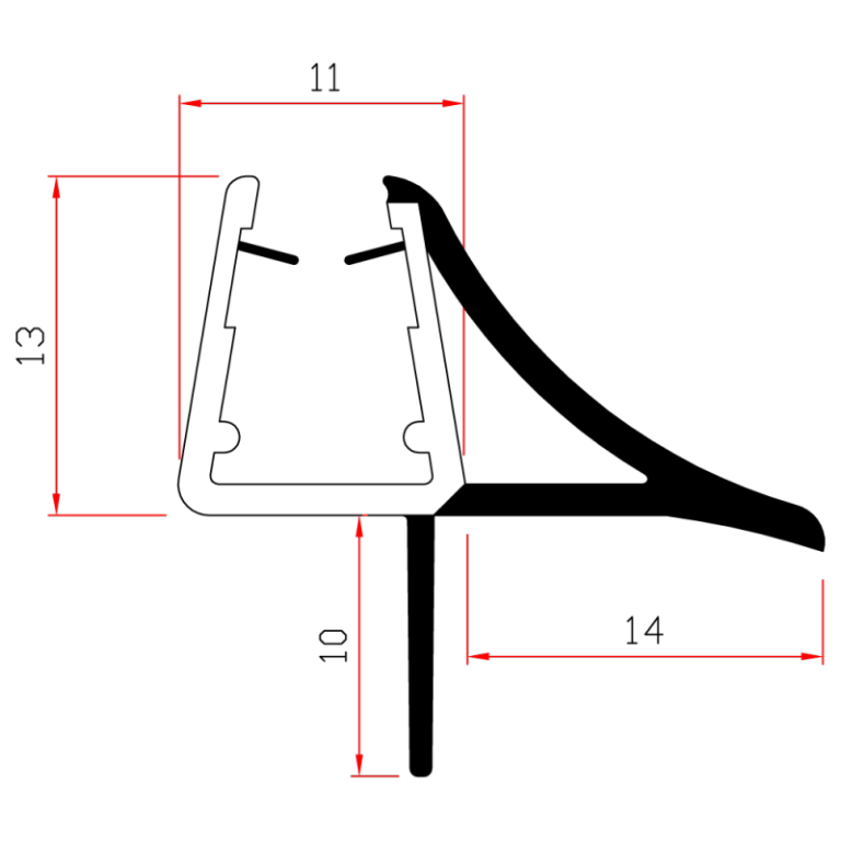 Guarnizione Doccia In PVC Per Vetro 5/6 Mm - 40 Cm UK33-06 - Foto 6
