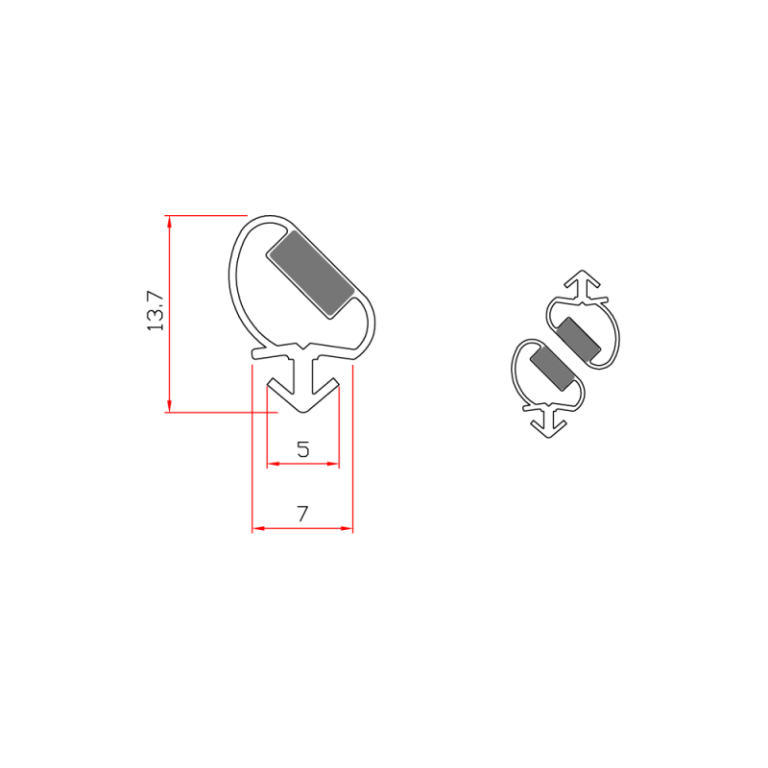 Guarnizione Magnetica Box Doccia Bianca - 200cm Made In Italy - Foto 3